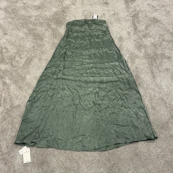 NWT Abercrombie and Fitch Strapless Trapeze Maxi Dress in Lush Green Size Small - Picture 6 of 15